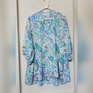 Umgee Multicolor Paisley Blouse.  Size XL